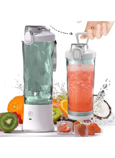 Excefore Portable Personal Blender, for Shakes and Smoothies with 6 Blade 20 Oz Travel Cup USB Rechargeable for Kitchen, Home, Travel