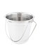 28 Ounce Metal Bucket, 1 Round Silver Pail - With Handle, Food Safe, Silver Stainless Steel Large Metal Bucket, Smooth Finish, For Meals, Displays, Or Centerpieces