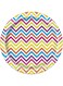 Unique Rainbow Chevron Plate 8-Pieces, 7 Inch Diameter, Multicolour