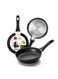 Natura Nonstick Frying Pan, Induction Compatible Aluminum Skillet, Stone Coating PFOA Free, Scratch Resistant, Durable Cookware, Even Heat Distribution, Energy Saving, Soft Grip Handle, Gas Electric Ceramic Cooktop Pan