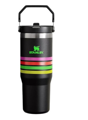 Stainless Steel IceFlow Flip Straw Tumbler 30oz &acirc;&euro;&ldquo; Leak-Resistant Vacuum Insulated Travel Mug with Built-in Flip Straw, Carry Handle &amp; Double-Wall Construction &acirc;&euro;&ldquo; Keeps Drinks Hot or Cold for Hours &acirc;&euro;&ldquo; BPA-Free Reusable Cup for Water, Iced Tea, Coffee, Juice &amp; More &acirc;&euro;&ldquo; Ideal for Office, Gym, Outdoor Use or On-the-Go Hydration