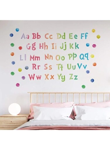 Yafanqi Alphabe ABC Wall Decals Learning Educational Peel and Stick Alphabet Wall Stickers Educational Classroom Stickers for Kids Playroom Bedroom Decorations (ABCabc)