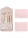 Portable Jewelry Box Organizer Travel Accessories Holder, Foldable Travel Jewelry Organizer for Rings, Necklaces, Bracelets, Earrings (Light Pink)
