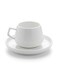 Luhpar 100Ml Ceramic Cup And Saucer Set White