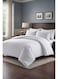Cotton Luxury Striped White Duvet Cover Set 6 Pieces King Size 220&Atilde;&mdash;240 cm &acirc;&euro;&ldquo; Ultra Soft Microfiber Bedding Set with Fitted Sheet 180&Atilde;&mdash;200 cm &amp; 4 Pillowcases, Breathable, Wrinkle Resistant, Hotel Quality