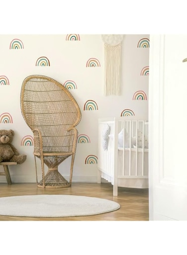 RoomMates RMK4582SCS Retro Rainbow Peel and Stick Wall Decals