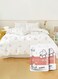 Bed Sheets with Flat Sheet, Quilt Cover, and 2 Pillow Cases, Disposable Fitted Travel Bedding Cover for Hotel, Sheet Quilt and Pillowcase