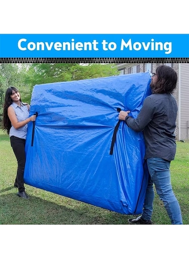 Mattress Bags for Moving and Storage, Zippered Mattress Storage Bag with 8 Reinforced Handles &amp; Labor-Saving Straps, Waterproof Mattress Cover, Reusable Mattress Moving Bags