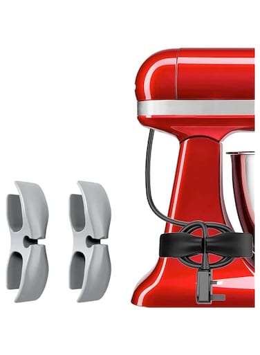Thgual Cord Organizer for Appliances, 2 Pack Kitchen Appliance Cord Winder Cord Wrapper Cord Holder for Appliances, Mixer, Blender, Toaster, Coffee Maker, Pressure Cooker and Air Fryer Storage (White)