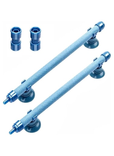 WANGCL 2 Pack 10 Inch Aquarium Bubble Wall Air Stone Bar, Air Stone Bar Tubes with Suction Cups, Spray Aeration for Fish Tank Hydroponics Pump