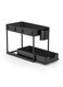 Art Under Sink Organizer with Double Pull-Out Drawer &acirc;&euro;&rdquo; 2-Tier Sliding Under Sink Storage, Kitchen &amp; Bathroom Cabinet Organizer with Side Hooks, Anti-Rust Steel &amp; ABS, 15.6&Atilde;&mdash;8.6&Atilde;&mdash;13.2 cm, Black