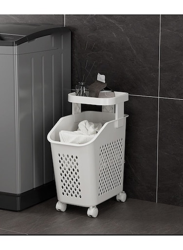 Modern Single Layer Storage Organizer with Wheels And Storage Table