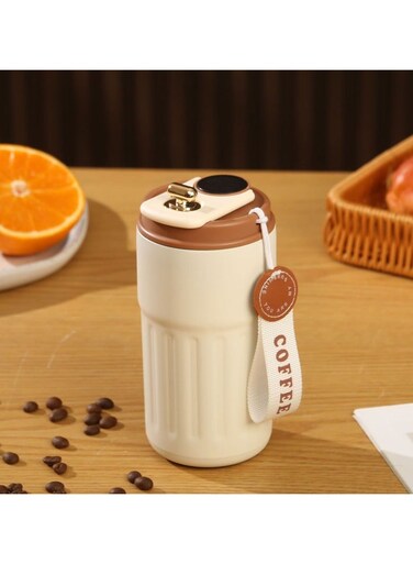 ml Stainless Steel Coffee Mug with Lid and Lanyard