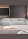 L Shape Luxury Sofa Set  Corner Sofa  Modern Design Furniture Sectional Couch Living Room Sofas (White)