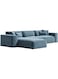 L Shape Luxury Sofa Set  Corner Sofa  Modern Design Furniture Sectional Couch Living Room Sofas (Turquoise)