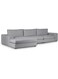L Shape Luxury Sofa Set  Corner Sofa  Modern Design Furniture Sectional Couch Living Room Sofas (Grey)