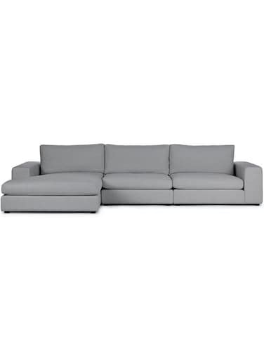 L Shape Luxury Sofa Set  Corner Sofa  Modern Design Furniture Sectional Couch Living Room Sofas (Grey)