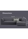 2-Piece Velvet Sectional Sofa Bed   Charcoal Upholstered Sofas with Modern Curve Details   High-Density Foam Bed   Solid Wood Frame L-Shaped Velvet Sofa   Modern Living Room Furniture