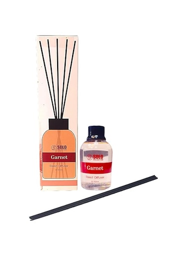 Solo Collection Premium Reed Diffuser, 110ml- Garnet :Blended Fragrance Diffuser Air Fresheners Long-Lasting Aromatherapy Diffusers for Home Bedroom Bathroom Office Decor Air Freshener Room Freshner