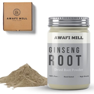 AWAFI MILL 100% Natural Ginseng Powder - Freshly Powdered Ginseng Root   Pure Ginseng (Pack of 150 Gram)
