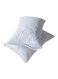 2-Piece Anti-Allergic Quilted Pillow Protector Set Microfiber White 50x75cm