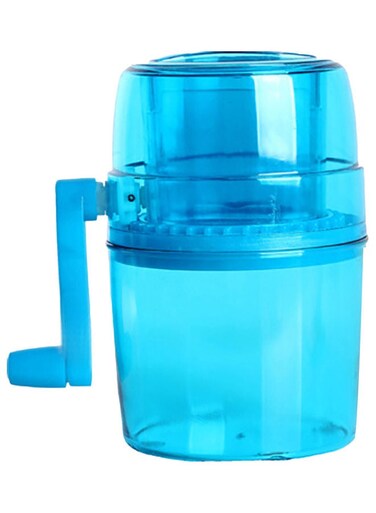 Manual Ice Cone Maker Crusher in Blue Color, Size 20x14x1cm.