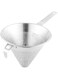 Restaurantware China Cap Strainer, Coarse Strainer, Cone Strainer - 7 Inches - Stainless Steel Commercial Grade - 1ct Box - Met Lux - Restaurantware