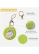 MOBCOS Mini Pouch Keychain &ndash; Cute Round Zipper Coin Purse &amp; Multipurpose Mini Storage Bag with Keyring for Coins, Cash, Keys and Small Essentials   Green Rainbow