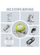 MOBCOS Mini Pouch Keychain &ndash; Cute Round Zipper Coin Purse &amp; Multipurpose Mini Storage Bag with Keyring for Coins, Cash, Keys and Small Essentials   Green Rainbow