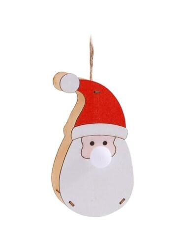 Radiant Wooden Christmas Pendant - The Ideal Christmas Tree Decoration (Santa Claus)