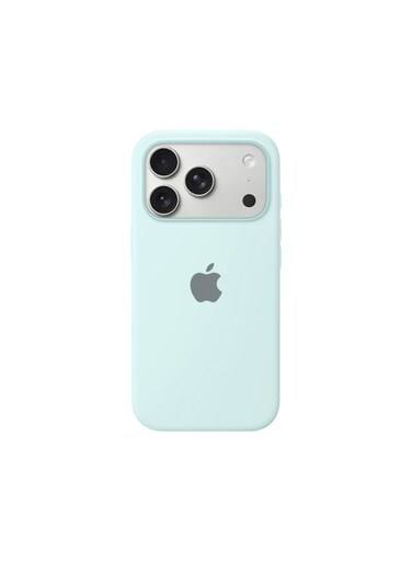 جراب Mobcos iPhone 17 Pro باللون الأزرق السماوي وشعار Elite، مصنوع من السيليكون الفاخر، مزود بخاصية الشحن اللاسلكي المغناطيسي   ملمس ناعم كالحرير   حماية فائقة ضد الصدمات بمعايير عسكرية   توافق مغناطيسي قوي   غطاء أنيق وفاخر