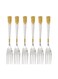 6pcs Table Fork RF11950 19.5cm, Stylish and Light-Weight, 100% Food-Grade, Stainless Steel Assorted Design Sets silver