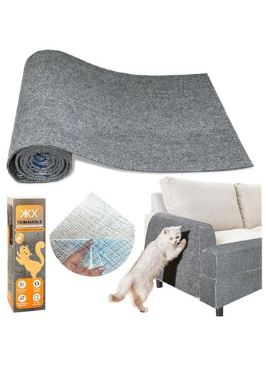 Cat Scratch Mat 78.7"x15.8"，Cats Scratch Carpet Trimmable Self-Adhesive Cats Scratch Pad,Decorative Cats Tree Shelf，Cats Wall，Cats Scratching Post, Cats Couch Protector