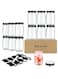 SKYLINK 12Pack 12oz Glass Mason Jars with Black Lids, Wide Mouth Canning Jars for Honey, Jam, Herbs, Kitchen Storage, Meal Prep, DIY Crafts, and Wedding Favors