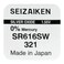 Seizaiken Seiko 321 / SR616SW Silver Oxide 1.55V Batteries - 10 Pieces