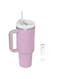40z Insulated Tumbler with Straw Stainless Steel Vacuum Cup Travel Mug with Handle and Lid Straw, Ice&amp;Warm Coffee Tea Milk Drink Travel Mug Portable Thermal Cup for Office Kitchen (purple)