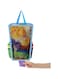 KASTWAVE Plastic Bag Holder, Grocery Bag Holder, Trash Bags Holder, Large Capacity Grocery Bags Holder, Mesh Hanging Storage Bag Dispenser, for Home Kitchen (Blue)