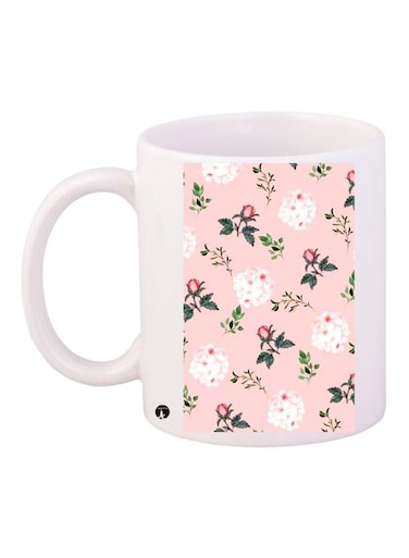 Printed Coffee Mug White/Pink/Green