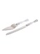 Cake Knife With Acrylic Handle Set Silver 2x10x35cm