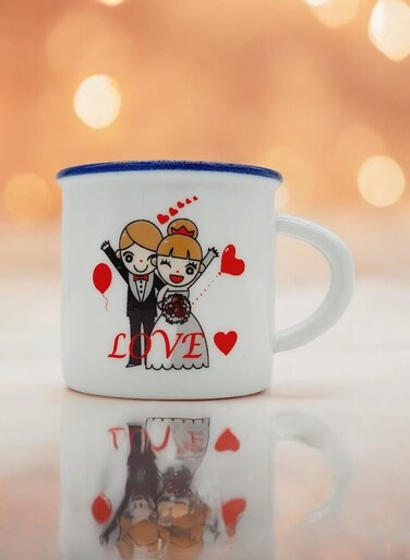 I Love You Printed Ceramic Coffee Cup 100ml