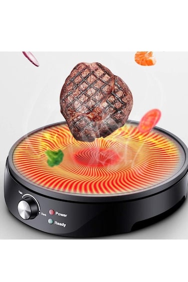 Electric Non Stick Dosa, Pancake, Omelette Maker   1000W Hot Plate with Temp Control &amp; Utensils