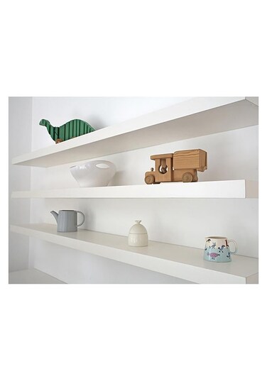 FLOATING WALL SHELVES 80cm WHITE SIZE: 80x19.5x3.8cm