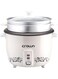 CrownLine 0.6 Liters Rice Cooker with Steamer White