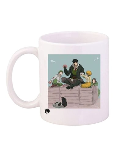 Assassin's Creed Printed Coffee Mug White/Green/Beige