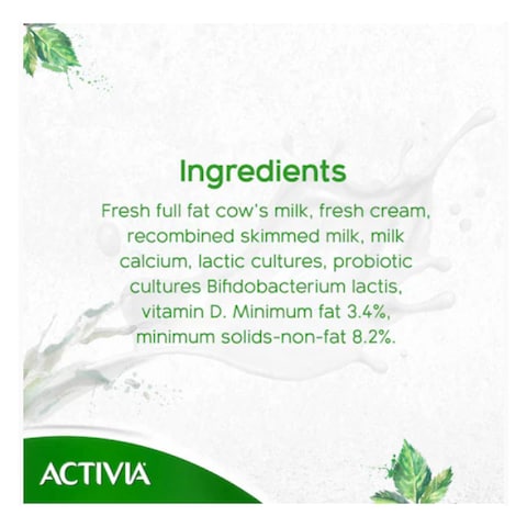Activia Full Fat Fresh Laban, 375ml