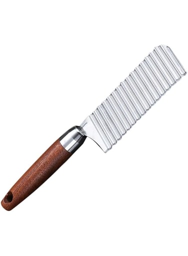 Alipis Crinkle Cut Knifes, Potato and Vegetable Cutter Stainless Steel Blade Wave Slicer French Fry Cutter for Carrot Vegetable Cucumber Fruit, 11380KGPQF5706EZWEM2E