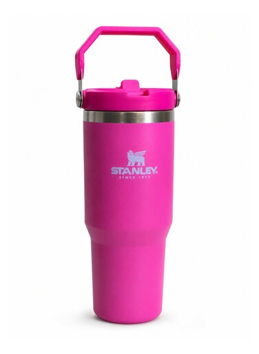 Flip Straw Tumbler 30oz 887ml Stainless Steel Insulated Water Bottle Pink