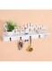 Key Holder White Sweet Home Key Hooks with Shelf Wooden Hanging Coat Key Holder Floating Shelves Home Office Wall Decoration