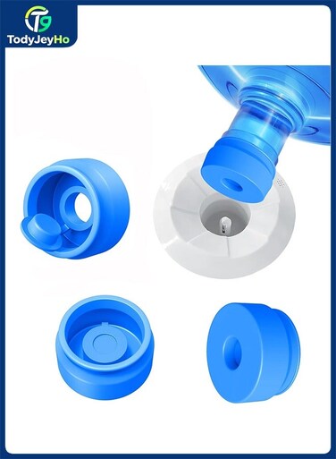 3 and 5 Gallon Water Jug Cap, Silicone Reusable Replacement Cap, Non Spill Bottle Caps for 55mm Bottle Water Dispenser Caps - Pack of 3