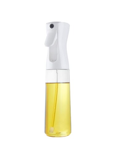 ECVV 300ml Oil Sprayer for Kitchen Cooking, Oil Dispenser Bottle Spray Mist, Olive Oil Mister Refillable, Used for Making Salad, Baking, Frying, BBQ, Spraying Vinegar Lime Juice Clear White